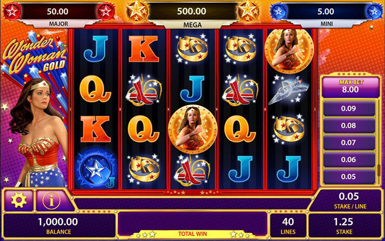 Wonder Woman Gold Slots Slingo